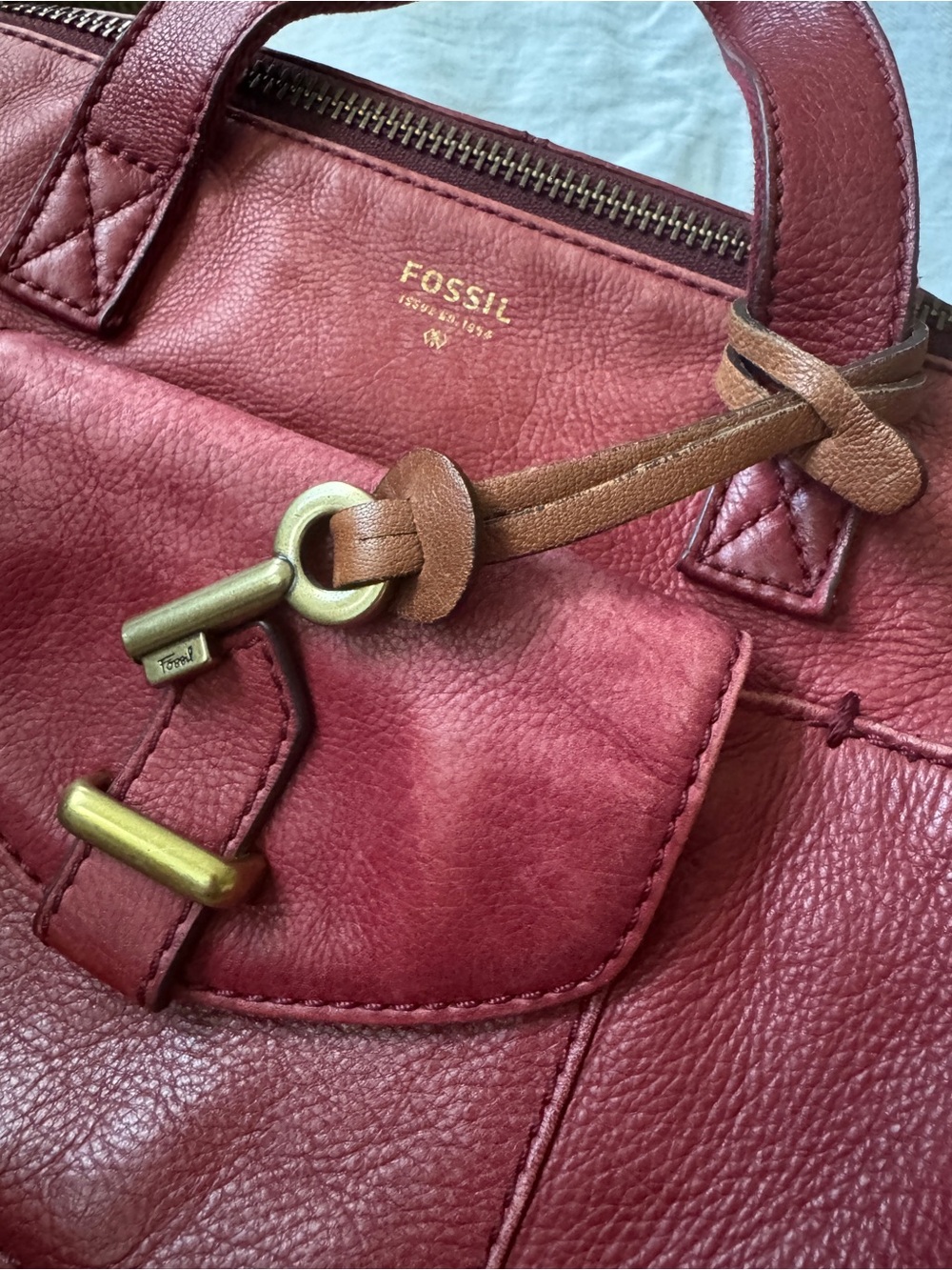 Fossil Bag Top Handle Boston Crossbody Bag - Picture 8 of 12